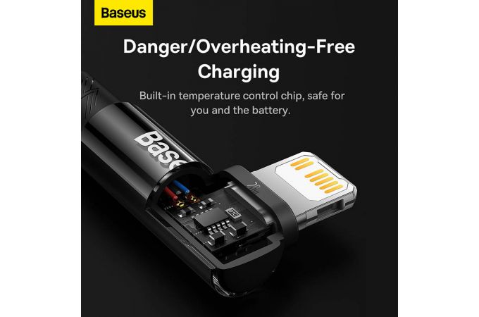 Кабель USB Type-C - Lightning BASEUS MVP 2 Elbow-shaped Fast Charging угловой 20W (черный) 1м