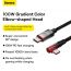 Кабель USB Type-C - USB Type-C BASEUS MVP 2 Elbow-shaped Fast Charging 100W, 1 м, черно-красный, угловой