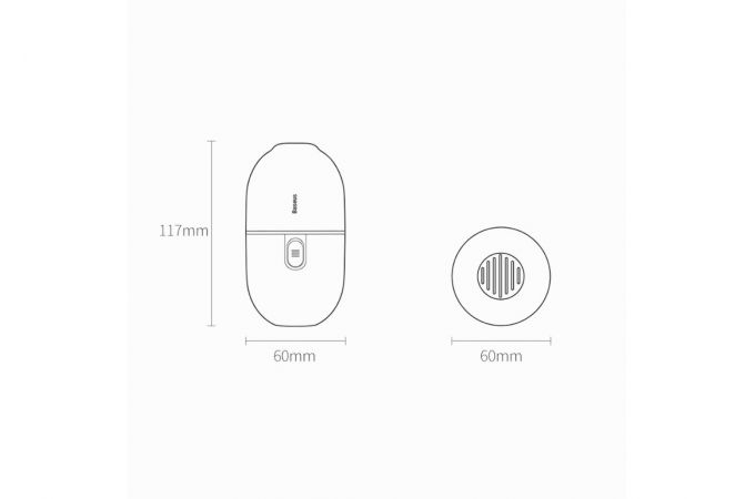 Настольный пылесос BASEUS C2 Dry Battery, белый