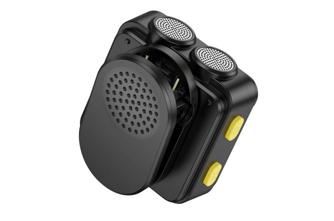 Микрофон магнитный беспроводной HOCO L17 петличный (iP/Type-C) (черный)