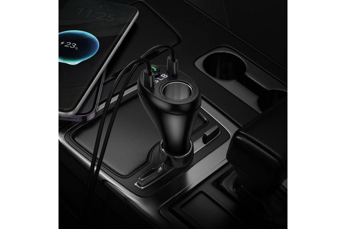 FM-Модулятор HOCO E88 Star 35W (2C) вприкуриватель (черный)