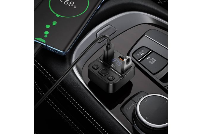FM-Модулятор HOCO E87 Delta 35W (1A1C) car BT FM transmitter (черный)