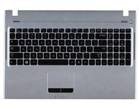 Клавиатура для ноутбука Samsung Q530 топ-панель серебристая