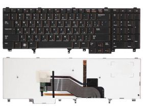 Клавиатура для ноутбука Dell Latitude E6520 E6530 E6540 черная с подсветкой