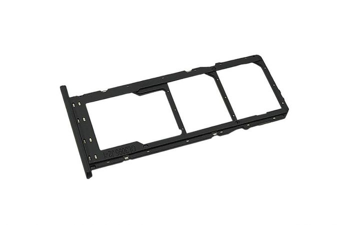 Держатель SIM для Samsung A025F Galaxy A02s (черный)
