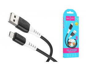 Кабель USB - MicroUSB HOCO X82 (черный) силиконовый 1м