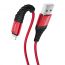 Кабель USB - Lightning HOCO X38, 2,4A (красный) 1м (в оплетке)