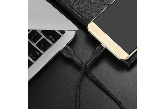 Кабель USB - USB Type-C HOCO U31, 2,4A (черный) 1м