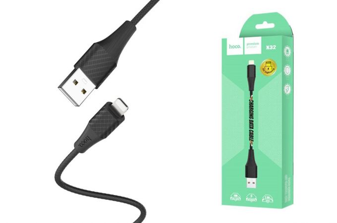 Кабель USB - Lightning HOCO X32, 2A (черный) 1м