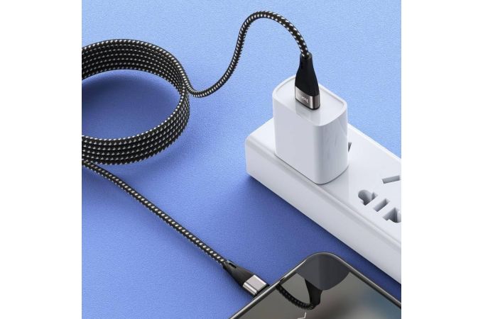 Кабель USB - MicroUSB HOCO X57 2,4A (черный) 1м (оплетка)