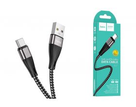 Кабель USB - USB Type-C HOCO X57, 3A (черный) 1м (в оплетке)