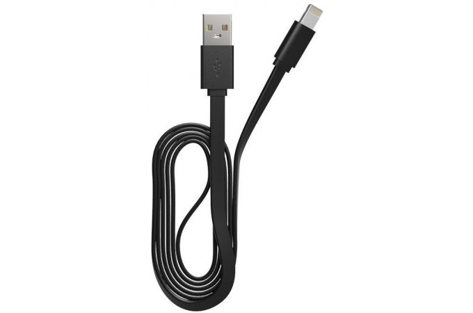 Кабель USB - Lightning Maxvi (MC-03F) Apple 8-pin 2A (черный) 1м