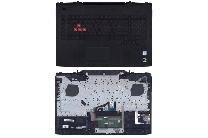 Клавиатура для ноутбука HP Omen 17-AN топкейс красный шрифт
