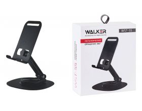 Подставка для телефона WALKER WST-55, поворотная, с регулировкой угла наклона, черная