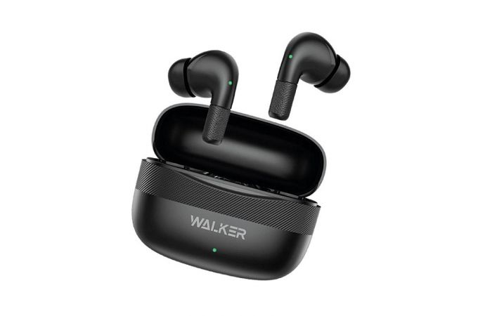 Наушники вакуумные беспроводные WALKER WTS-39, шумопод. ENC, независ. работа наушников, черные