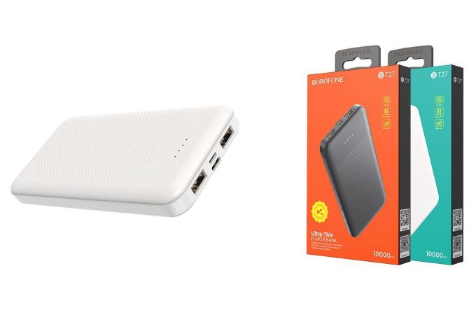 Универсальный дополнительный аккумулятор Power Bank BOROFONE BT27 (10000 mAh) (белый)