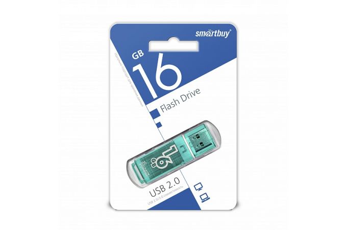 Флешка USB 2.0 Smartbuy 16GB Glossy series Green (SB16GBGS-G)