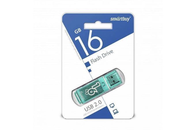 Флешка USB 2.0 Smartbuy 16GB Glossy series Green (SB16GBGS-G)