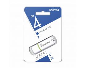 Флешка USB 2.0 Smartbuy 4GB Crown series White (SB4GBCRW-W)