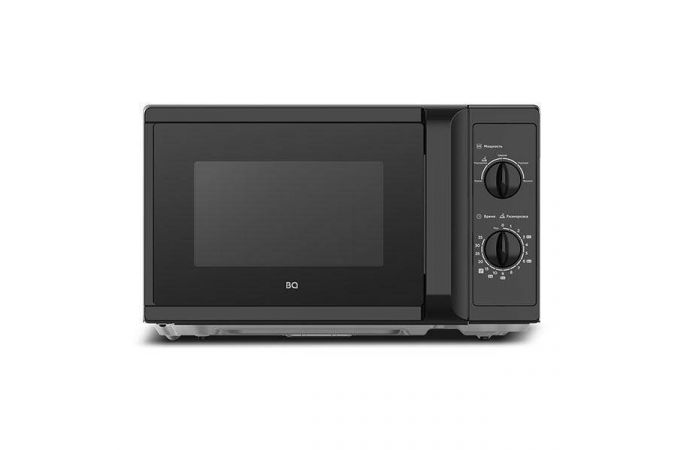 СВЧ печь BQ MWO-20030SM черный повр.упак. 700 Вт, 20л, механика,не много мятая упаковка