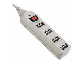 Разветвитель USB HUB Perfeo USB-HUB 4 Port, (PF-HYD-6001H) (белый)