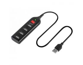 Разветвитель USB HUB Perfeo USB-HUB 4 Port, (PF-HYD-6001H) (черный)