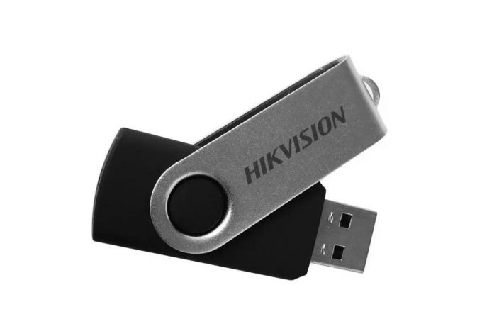 USB флеш накопитель 16 Gb Hikvision M200S USB 3.0 черный/серебристый поворотный /HS-USB-M200S 16G U3