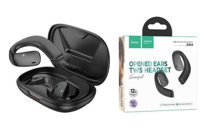 Наушники вакуумные беспроводные HOCO EQ4 Graceful true wireless BT headset (черный)