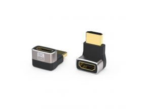 Переходник HDMI (мама - папа) угловой вверх V2.1