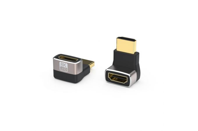 Переходник HDMI (мама - папа) угловой вверх V2.1