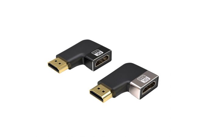 Переходник HDMI (мама - папа) угловой правый V2.1