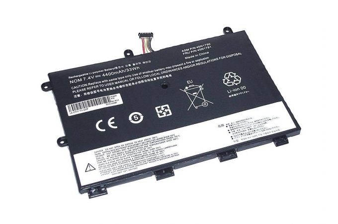 Аккумулятор 45N1750-2S2P для ноутбука Lenovo ThinkPad Yoga 11e 7.4V 4400mAh