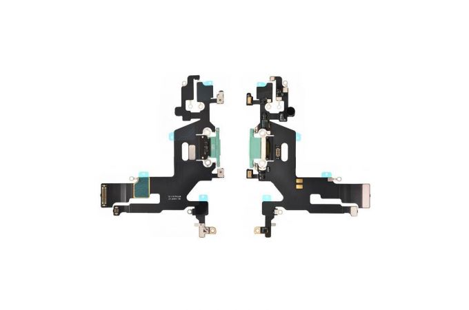 Шлейф для iPhone 11 с разъемом зарядки (зеленый) org разбор