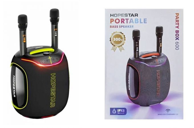 Портативная беспроводная колонка HOPESTAR PARTY BOX 600 (черный) 300W
