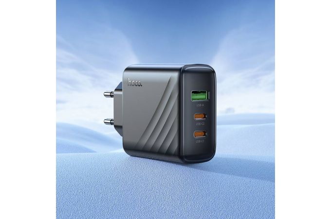 Сетевое зарядное устройство USB + USB-C HOCO CS26A PD45W (черный)