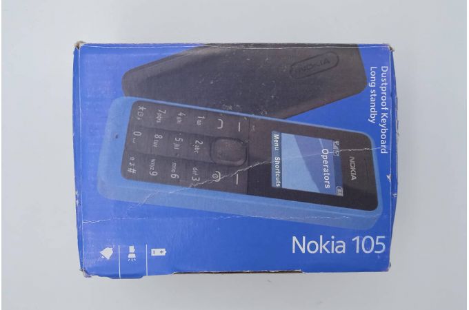 Сотовый телефон кнопочный NOKIA 1050/105 Черный (2G, 1SIM, RM-908) (УЦЕНКА! ПОСЛЕ РЕМОНТА)