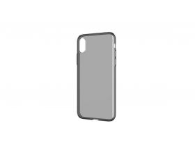 Чехол для iPhone X плотный матовый с заглушками (серый)