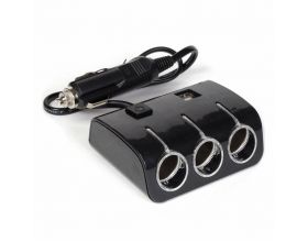 Разветвитель прикуривателя в авто OLESSON 1506 (3 гнезда+2*USB)