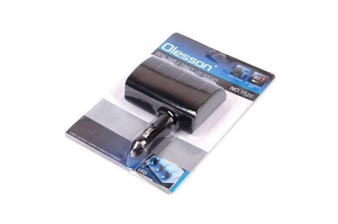 Разветвитель прикуривателя в авто OLESSON 1520 (3 гнезда)