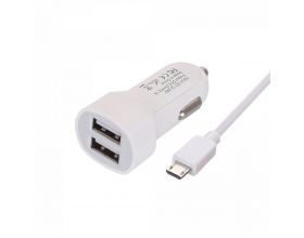 Автомобильное зарядное устройство АЗУ USB + кабель MicroUSB MUJU MJ-C03 iOS Lightning (5B,2100mA)