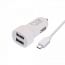 Автомобильное зарядное устройство АЗУ USB + кабель MicroUSB MUJU MJ-C03 iOS Lightning (5B,2100mA)