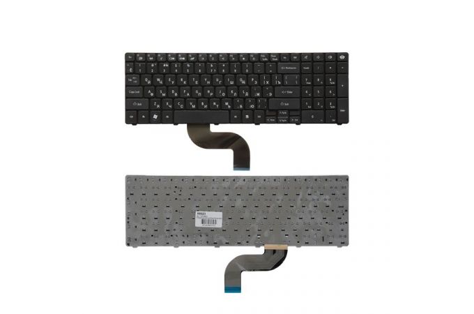 Клавиатура для ноутбука Packard Bell EasyNote TM86, TX86, NEW90, PEW91 Series. Плоский Enter. Черная, без рамки. PN: MP-09B23SU-6981.