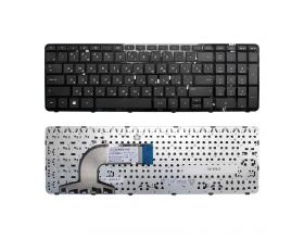 Клавиатура для ноутбука HP 250 G3, 255 G2, 255 G3, 15-e, 15-n, 15-r Series. Плоский Enter. Черная, с черной рамкой. PN: PK1314D1A100.