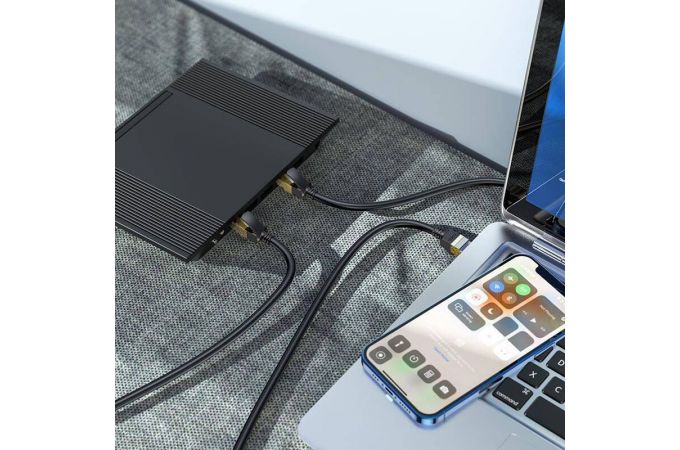 Кабель интернет LAN патч корд RJ-45 CAT6 Hoco US02 Gigabit 5 метров