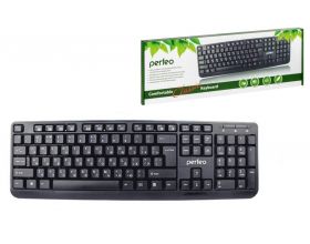 Клавиатура проводная Perfeo "CLASSIC" стандартная, USB,  PF_3093 (черный) (УЦЕНКА! МЯТАЯ УПАКОВКА)