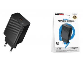 Сетевое зарядное устройство USB-C BOROFONE BAS73A Source PD20W (EU) черные