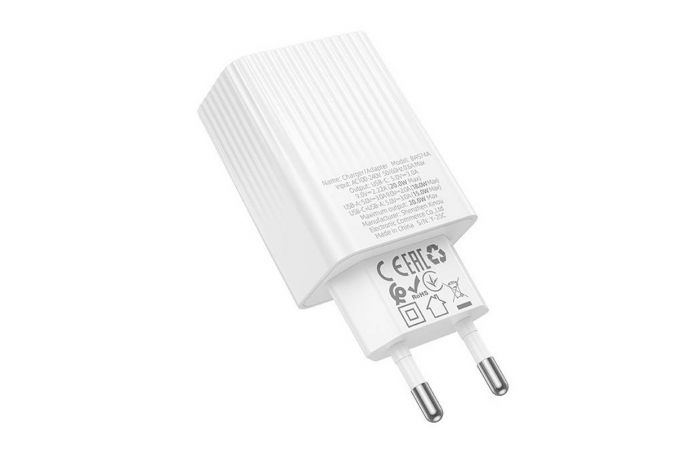 Сетевое зарядное устройство USB + USB-C BOROFONE BAS74A Source PD20W+QC3.0 (EU) белый