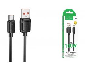 Кабель USB - USB Type-C HOCO X115 Surpass 100W черный