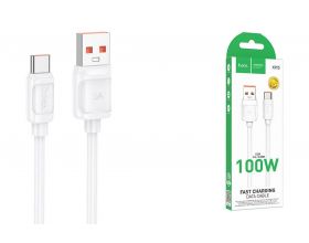 Кабель USB - USB Type-C HOCO X115 Surpass 100W белый