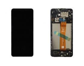 Дисплей для Samsung A127F Galaxy A12 Nacho Black в сборе с тачскрином (ревизия SM-A127F R0.0) + рамка 100%